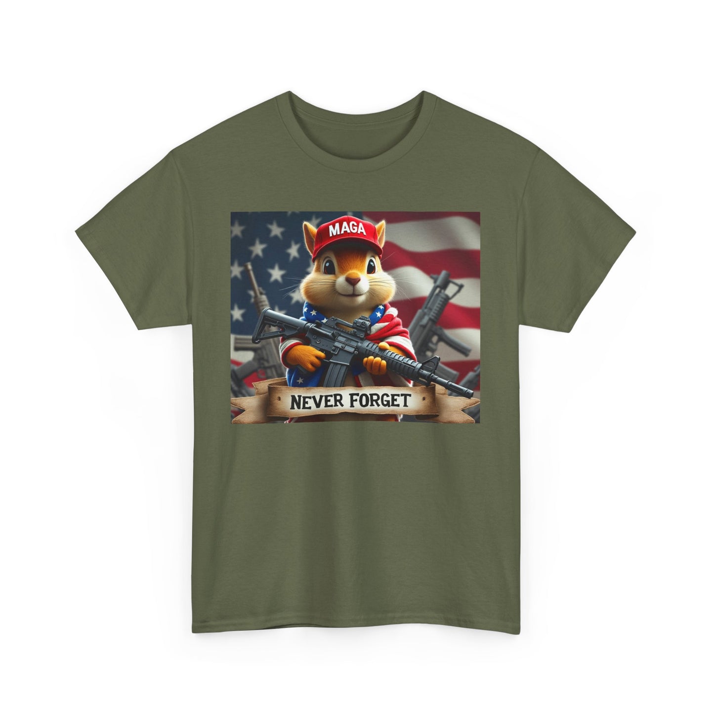 Peanut the Squirrel in MAGA Hat Unisex Tee