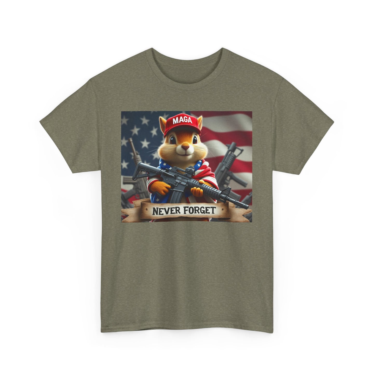 Peanut the Squirrel in MAGA Hat Unisex Tee