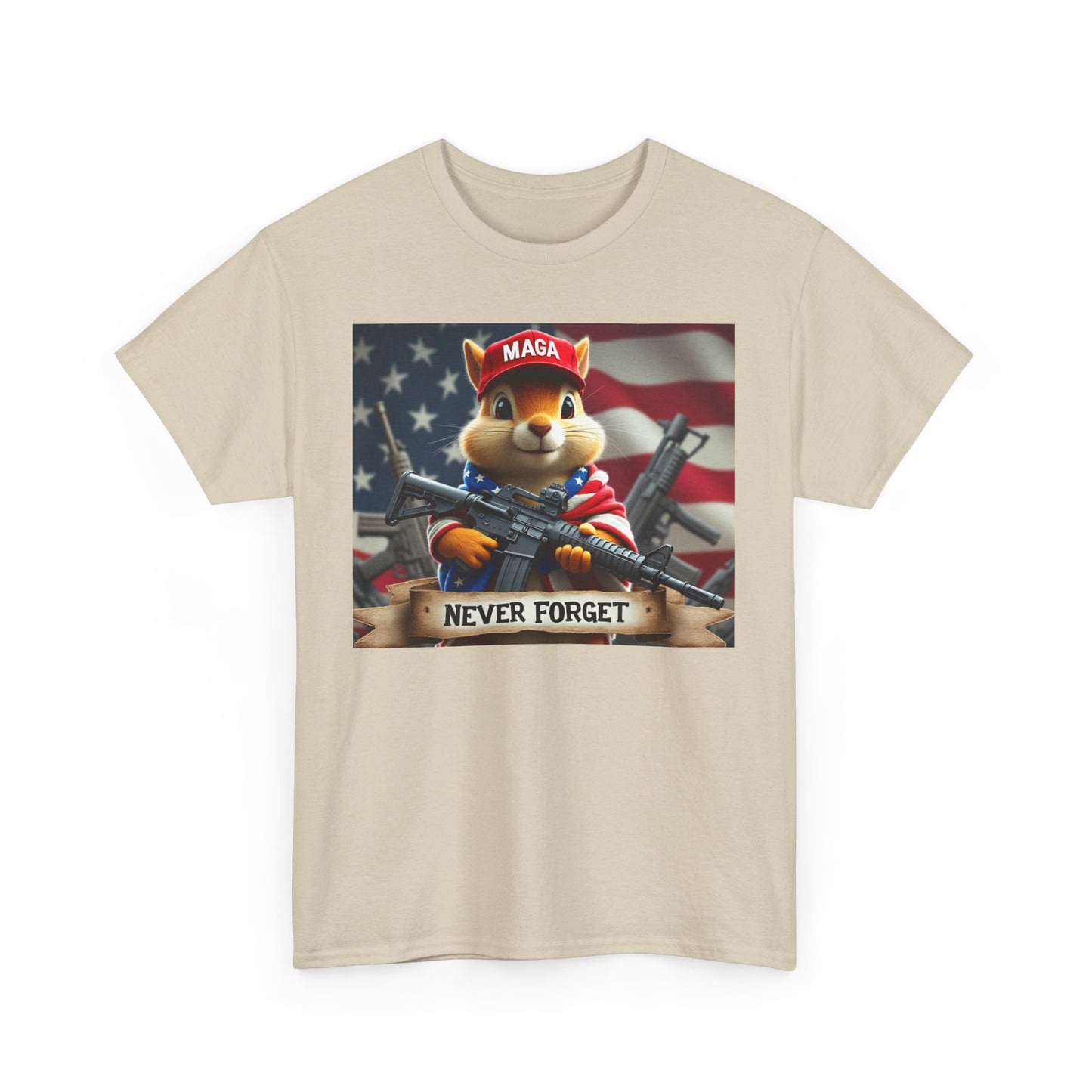 Peanut the Squirrel in MAGA Hat Unisex Tee